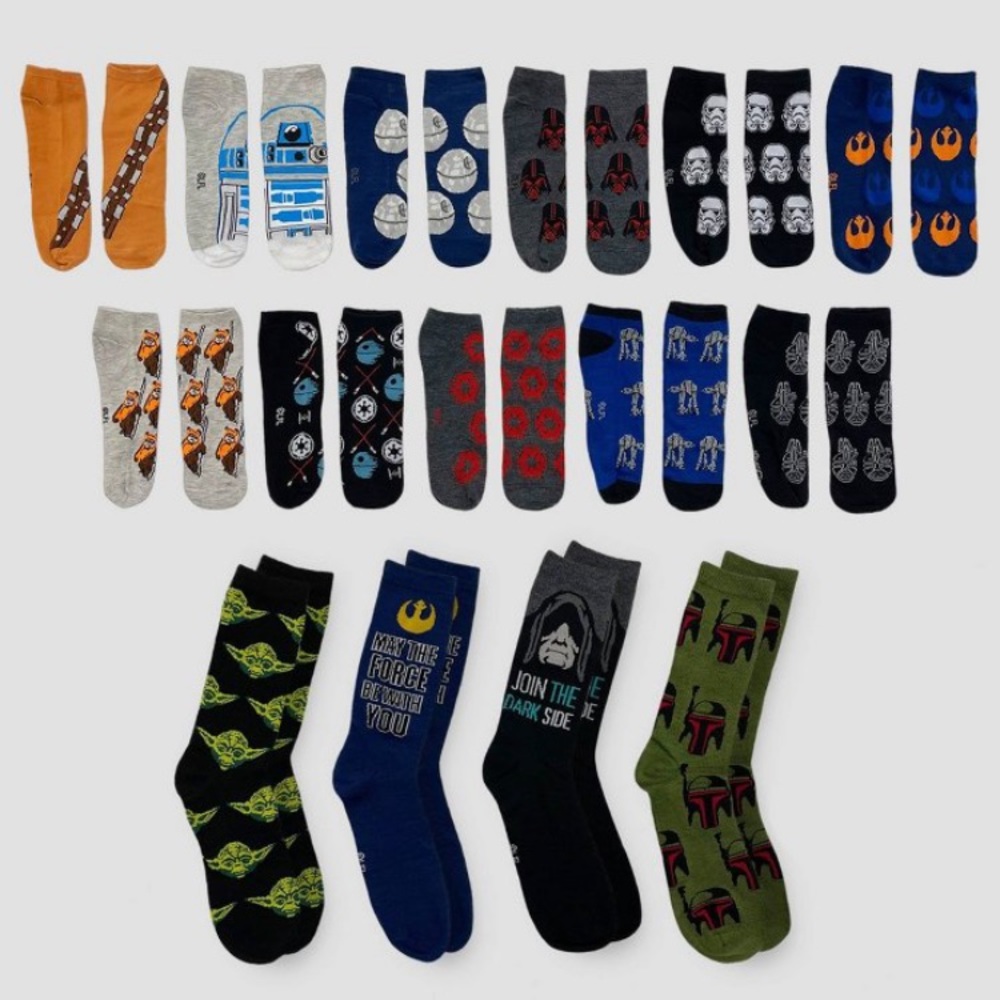 Star Wars Men’s 15 Days of Socks Holiday Christmas Advent Calendar